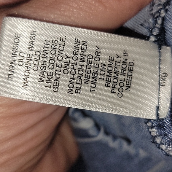 Cato Zipper Denim elastic waist shirt Size XL excellent condition - Picture 9 of 9